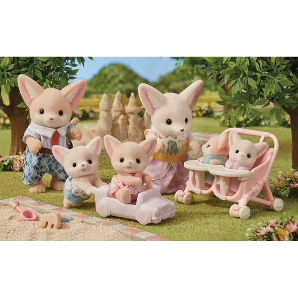 Sylvanian Families Famille de renards Fennec avec jumeaux