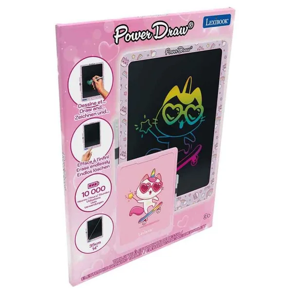 TABLETTE A DESSINS E-INK MULTICOLORE 35CM AVEC POCHOIRS