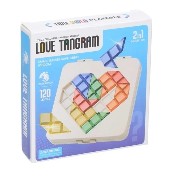 Tangram casse-tête cœur 12cm