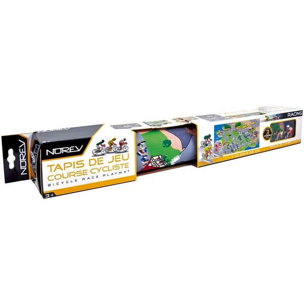 TAPIS DE JEU COURSE CYCLISTE 110X55 CM + 3 VELOS
