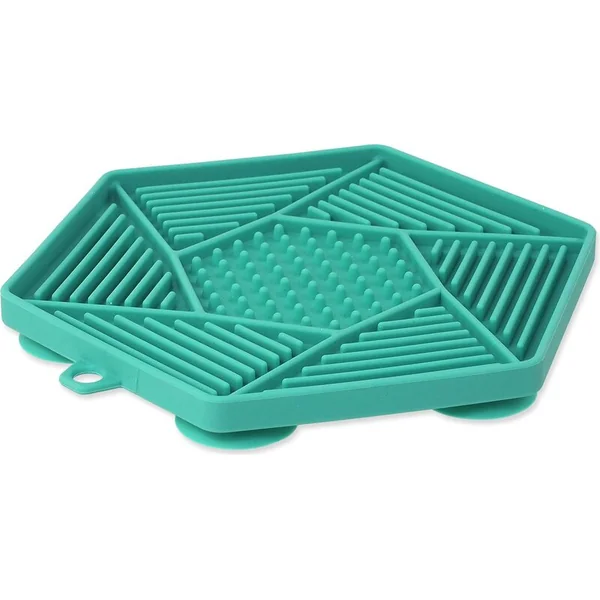 Tapis de léchage Epic Pet Lick&Snack hexagone vert clair 17x15cm