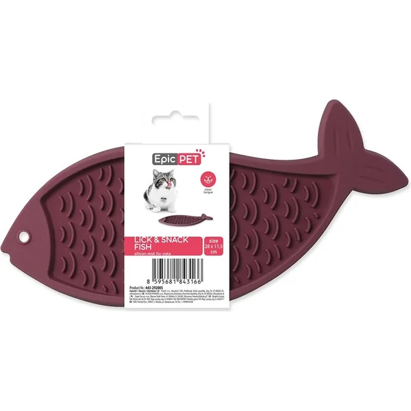 Tapis de léchage Epic Pet Lick&Snack poisson violet pastel 28x11,5cm