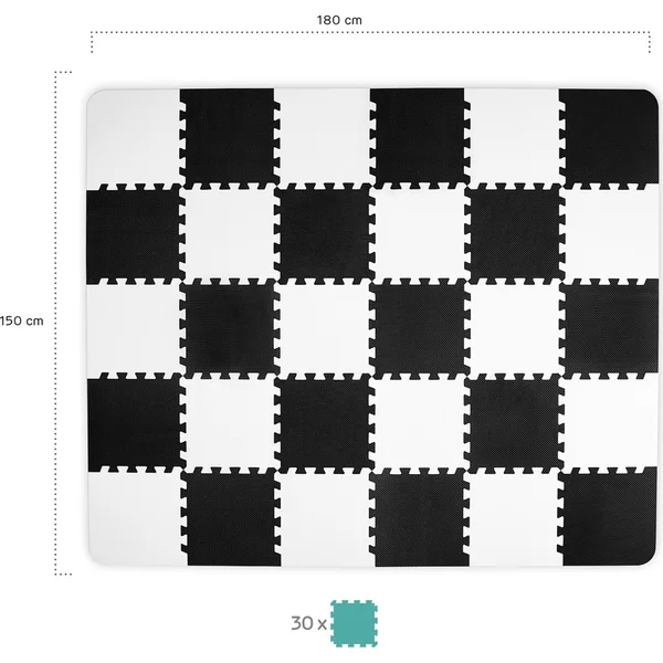 Tapis en mousse puzzle Luno 150x180 cm Black Kinderkraft 2020