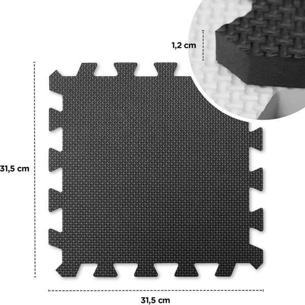 Tapis en mousse puzzle Luno 150x180 cm Black Kinderkraft 2020