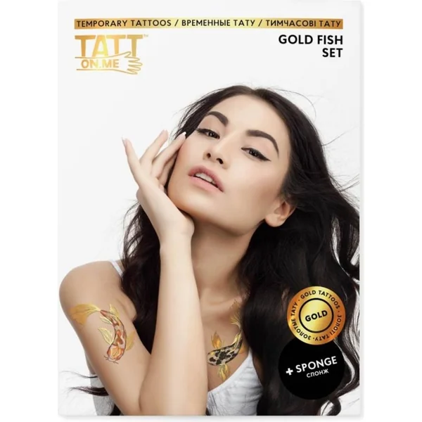 TATTonMe Tatouages métalliques pour femmes Poissons ensemble Or