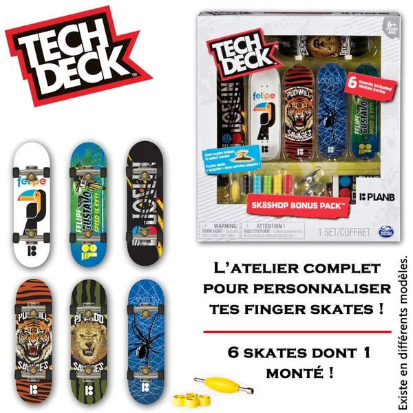 TECH DECK – SKATE SHOP BONUS PACK FINGER SKATE