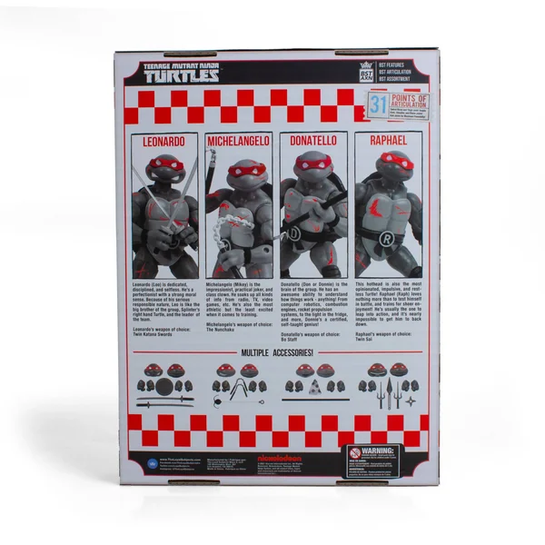 Teenage Mutant Ninja pack 4 figurines Tortues Ninja BST AXN The Loyal Subjects 13 cm