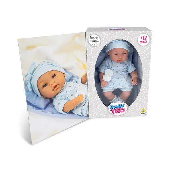 Teorema - Dolls - Baby Teo Newborn Doll - Soft Vinyl - 12M+ - Nurturing Play