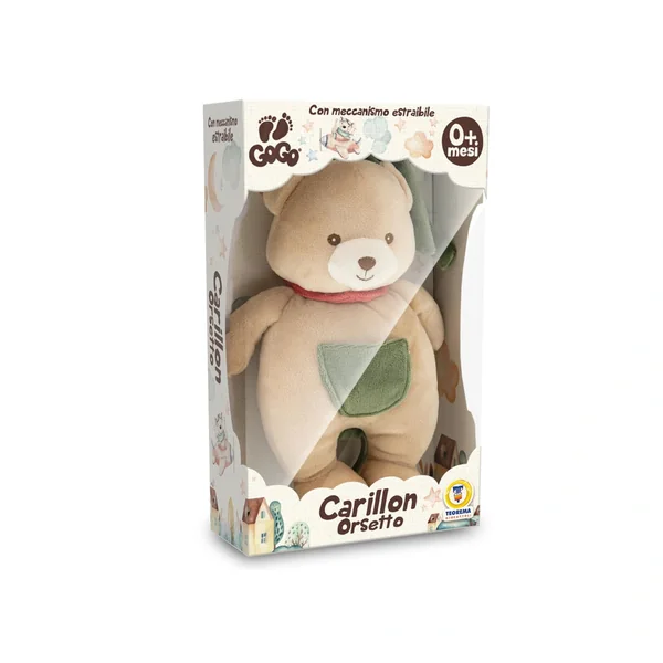 Teorema - Stuffed Animals - GoGo Musical Teddy Bear - Washable Plush - 0 Months - Soothing Sleep Aid