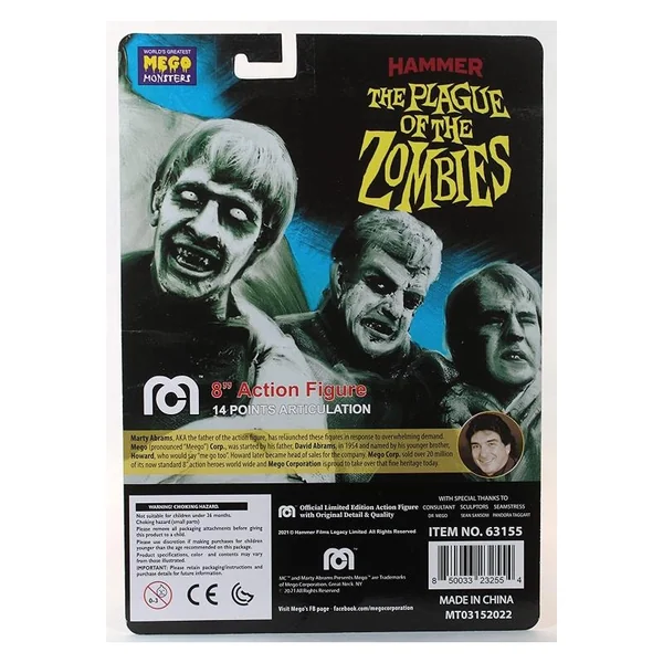 The Plague of the Zombies figurine L’Invasion des morts-vivants Mego 20 cm