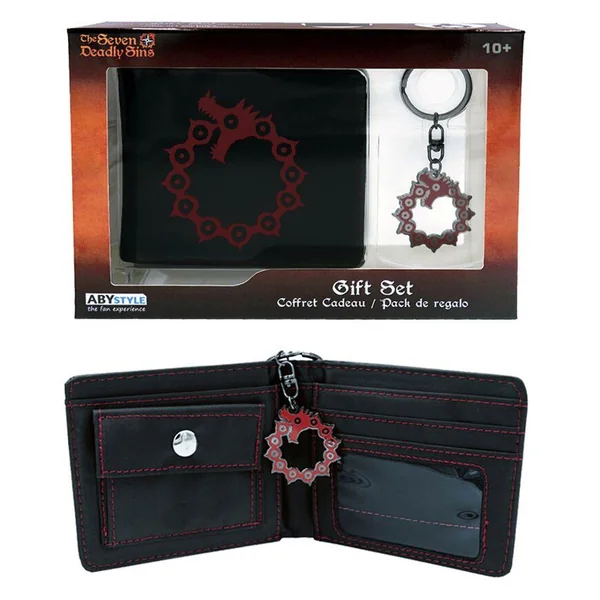 THE SEVEN DEADLY SINS - PCK WALLET + KEYRING "EMBLEME" *