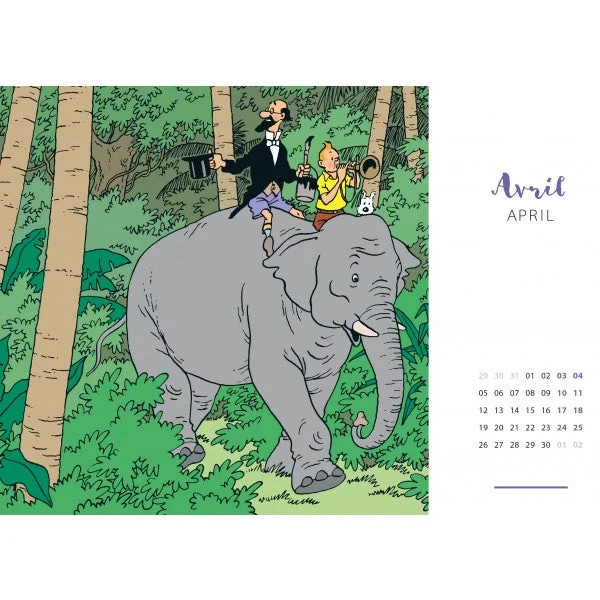 TINTIN: agenda de bureau 2021