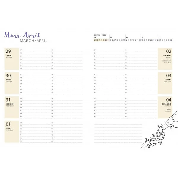 TINTIN: agenda de bureau 2021