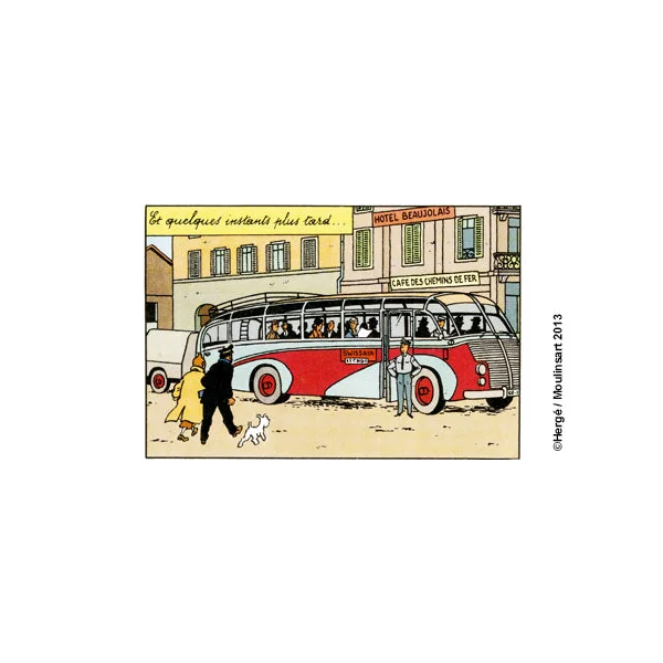 TINTIN: L'AUTOBUS DE LA SWISSAIR "L'AFFAIRE TOURNESOL", HORS-SERIE #2 - véhicule miniature 15.7 cm