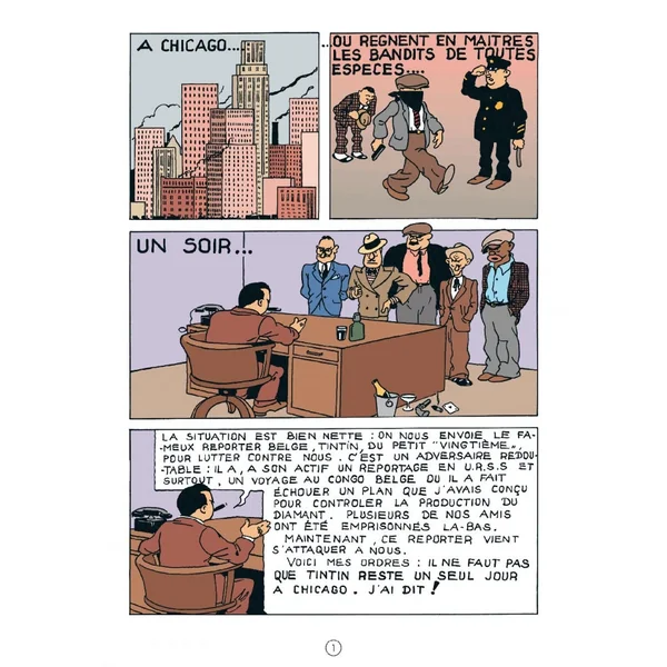 TINTIN: TINTIN EN AMERIQUE (couverture Réveil) - édition colorisée Editions Moulinsart 2020 (703102)