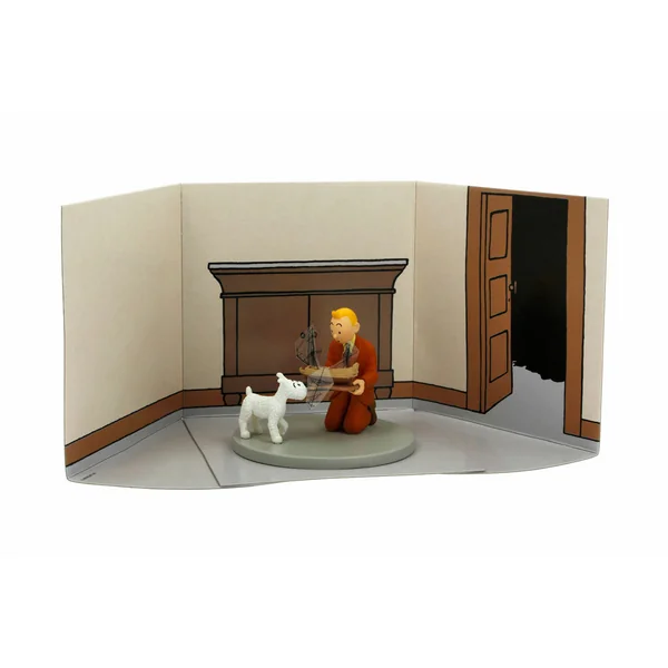 TINTIN: TINTIN TENANT LA LICORNE - coffret figurine plastique 8 cm