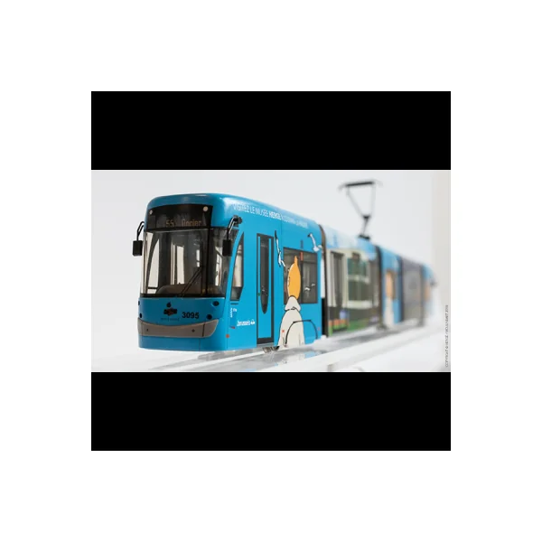 TINTIN: TRAM TINTIN STIB MINIATURE - véhicule motorisé HO 1:87
