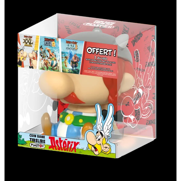Tirelire Chibi Obélix Plastoy (Nouvelle version 2023 avec téléchargement offert pour un jeu vidéo Astérix XXL)