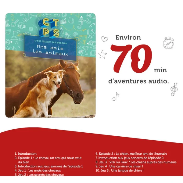TONIES®- C'EST TOUJOURS PAS SORCIER- NOS AMIS LES ANIMAUX - CHEVAL