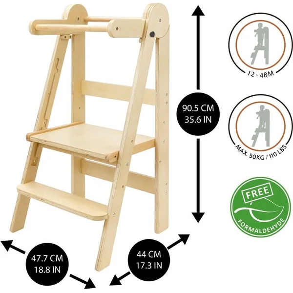 Tour d'apprentissage pliable - naturelle
