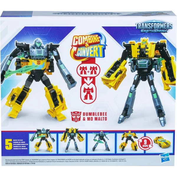TRANSFORMERS EARTHSPARK CYBER-COMBINER BUMBLEBEE ET MO MALTO