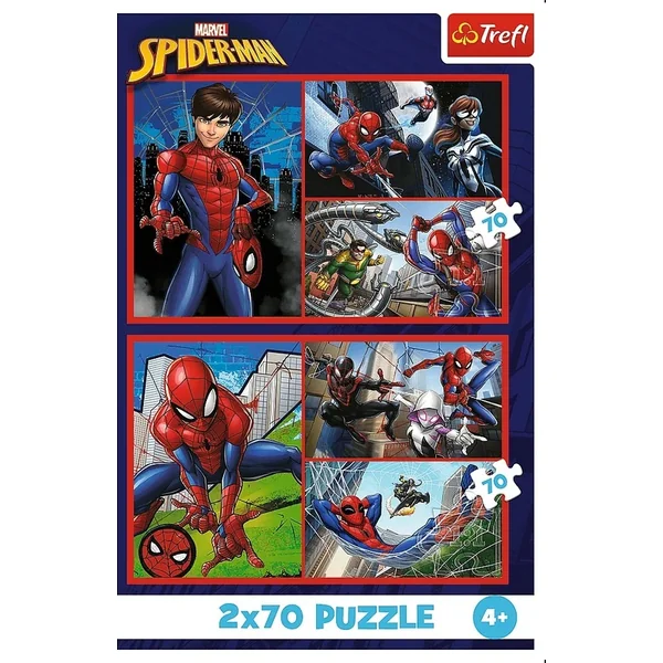 Trefl Puzzle 2x70 Spiderman / Histoires de l'araignée