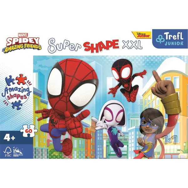 Trefl Puzzle Super Shape XXL Spidey et ses amis incroyables 60 pièces