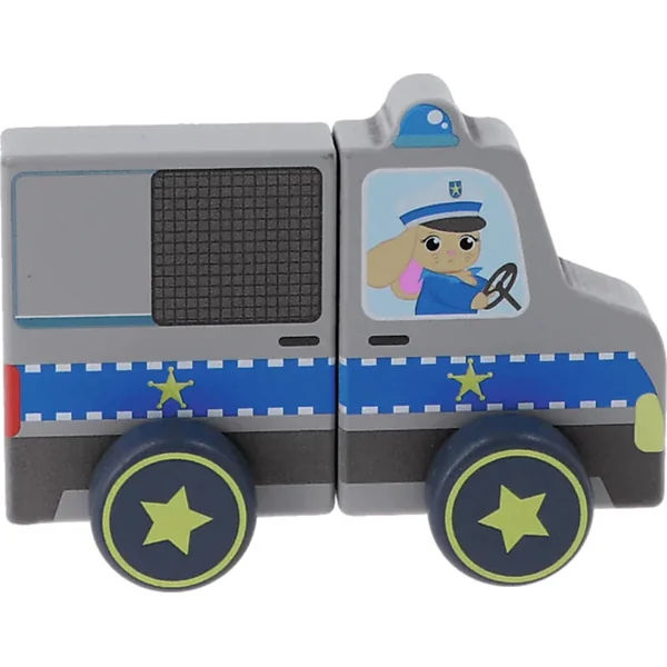 Trefl Véhicule magnétique - Voiture de police - 2 éléments