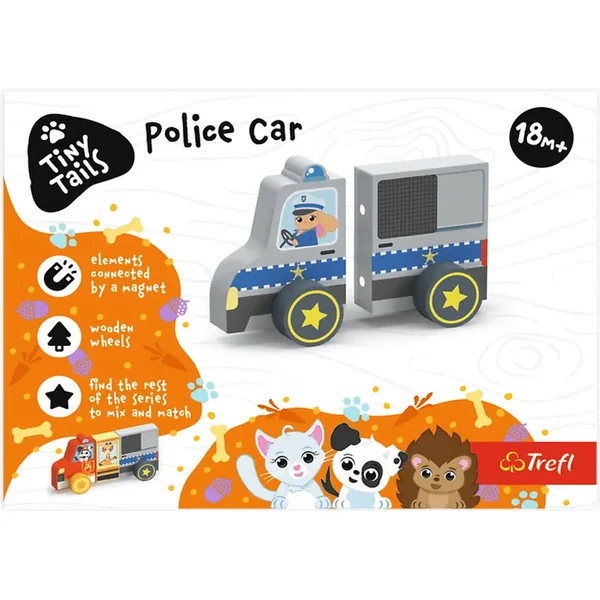 Trefl Véhicule magnétique - Voiture de police - 2 éléments