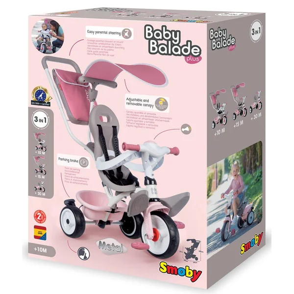 TRICYCLE BABY BALADE PLUS ROSE