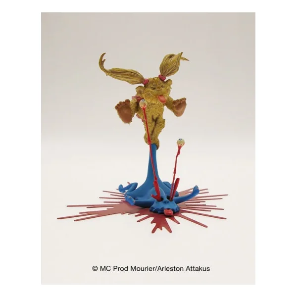 TROLLS DE TROY: TYNETH ECRASE UN SCHFOUMPF - statuette résine 12 cm