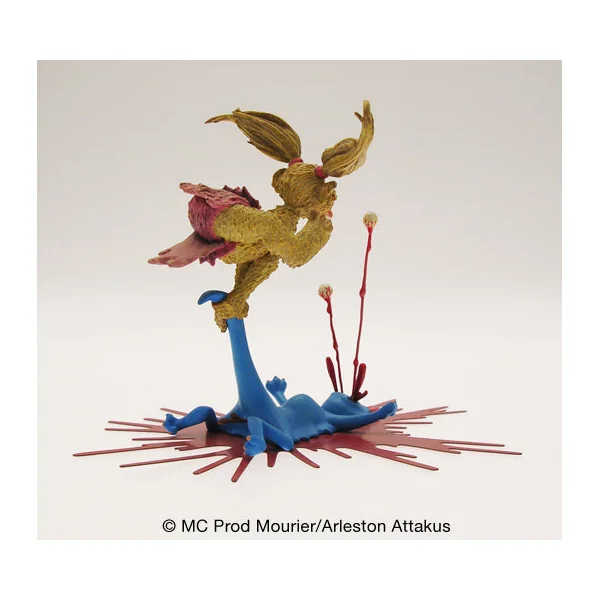 TROLLS DE TROY: TYNETH ECRASE UN SCHFOUMPF - statuette résine 12 cm