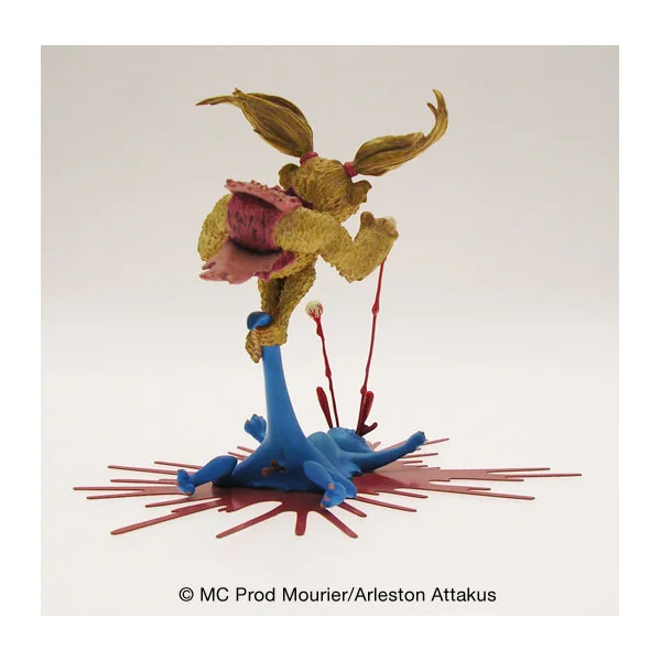 TROLLS DE TROY: TYNETH ECRASE UN SCHFOUMPF - statuette résine 12 cm