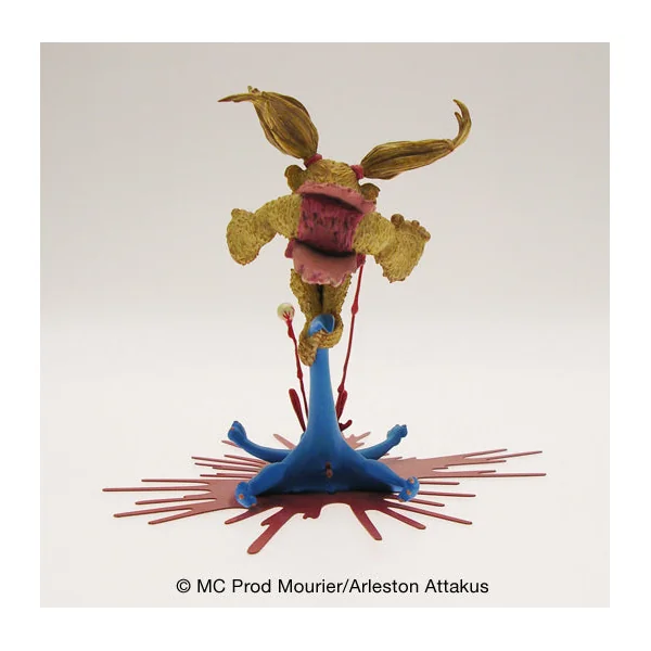 TROLLS DE TROY: TYNETH ECRASE UN SCHFOUMPF - statuette résine 12 cm