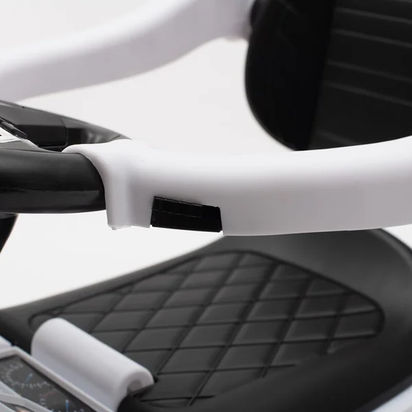 Trottinette pour enfants avec son et barre de guidage Baby Mix POLICE blanche