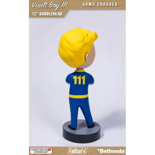 VAULT BOY 111 ARMS CROSSED BOBBLE HEAD FALLOUT 4 GAMING HEADS 30 CM