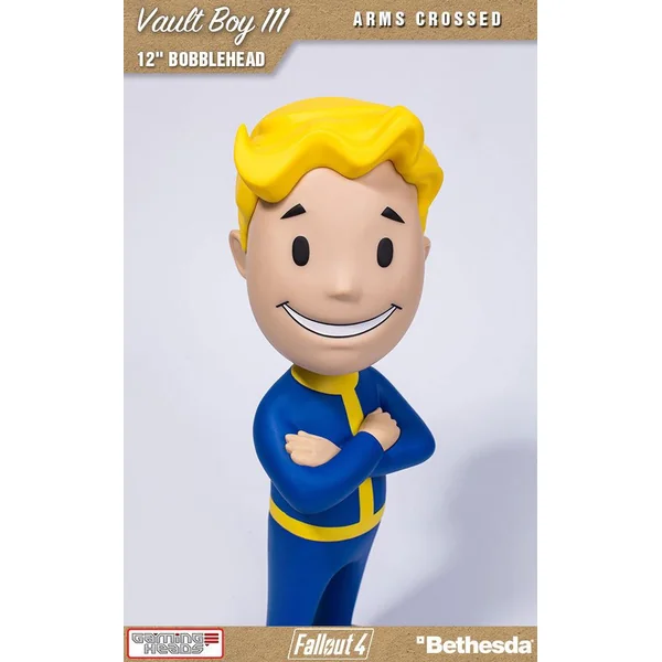 VAULT BOY 111 ARMS CROSSED BOBBLE HEAD FALLOUT 4 GAMING HEADS 30 CM