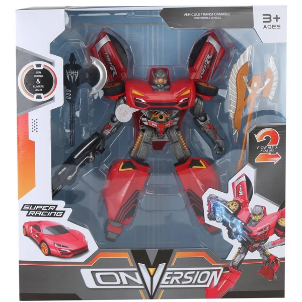 VEHICULE TRANSFORMABLE ROUGE