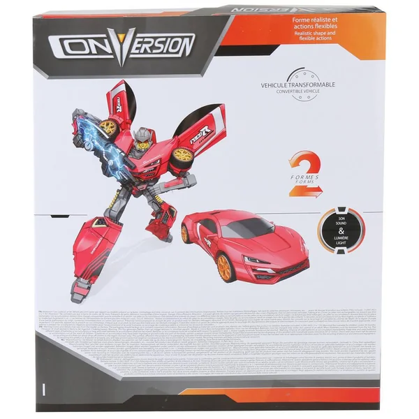 VEHICULE TRANSFORMABLE ROUGE