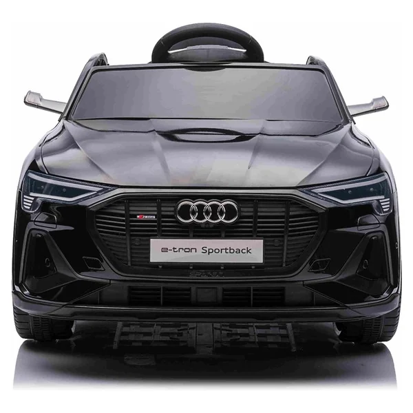 Voiture électrique Audi E-tron Sportback 12V, noire, siège large une place