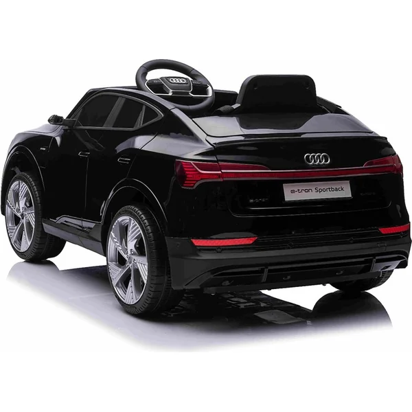Voiture électrique Audi E-tron Sportback 12V, noire, siège large une place