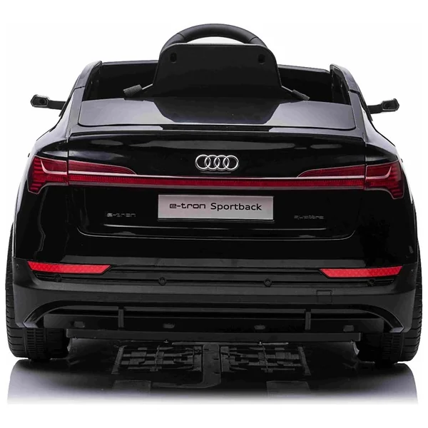 Voiture électrique Audi E-tron Sportback 12V, noire, siège large une place