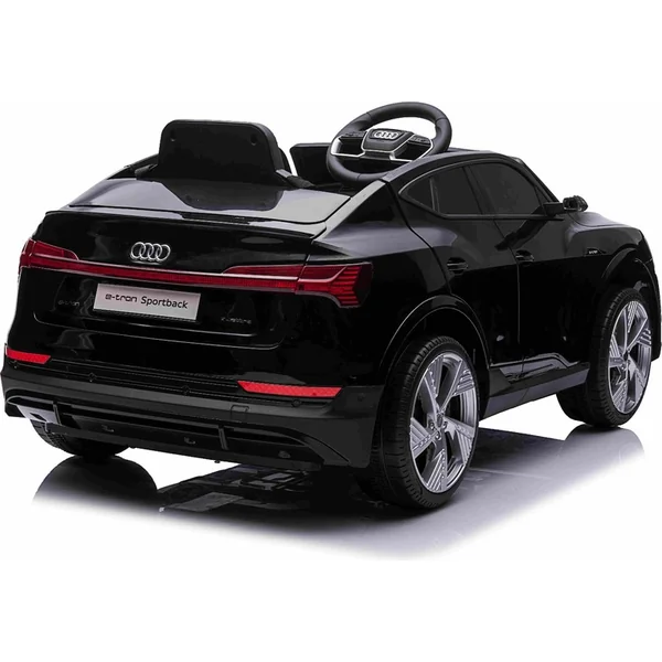 Voiture électrique Audi E-tron Sportback 12V, noire, siège large une place
