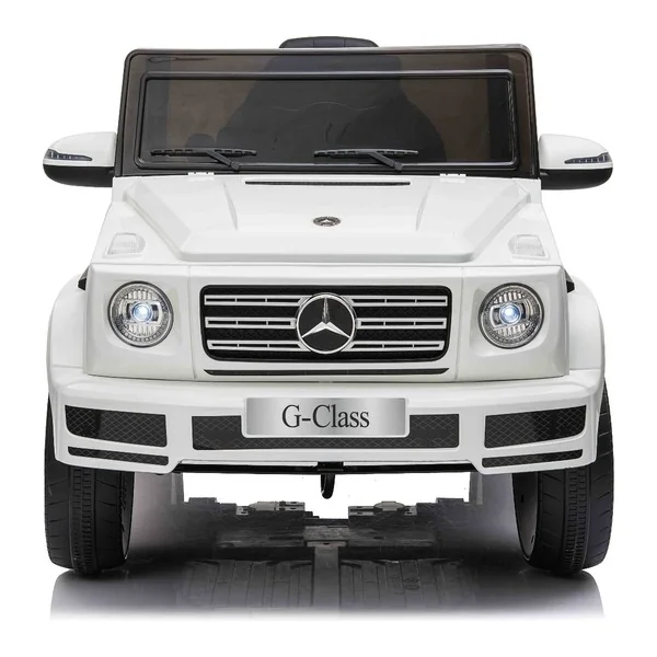 Voiture électrique Mercedes G500 12V, blanche, télécommande 2,4 GHz, entrée USB / SD, o