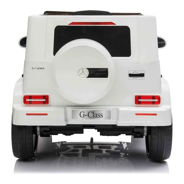 Voiture électrique Mercedes G500 12V, blanche, télécommande 2,4 GHz, entrée USB / SD, o