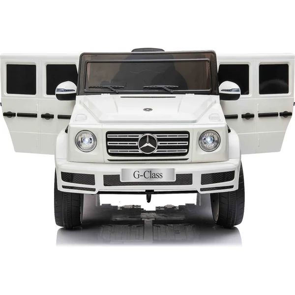 Voiture électrique Mercedes G500 12V, blanche, télécommande 2,4 GHz, entrée USB / SD, o