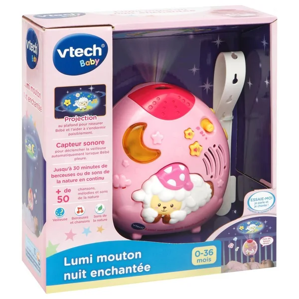 VTECH BABY - LUMI MOUTON NUIT ENCHANTEE - ROSE