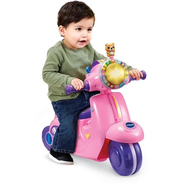 VTECH BABY - PORTEUR SCOOTER INTERACTIF 3 EN 1 ROSE