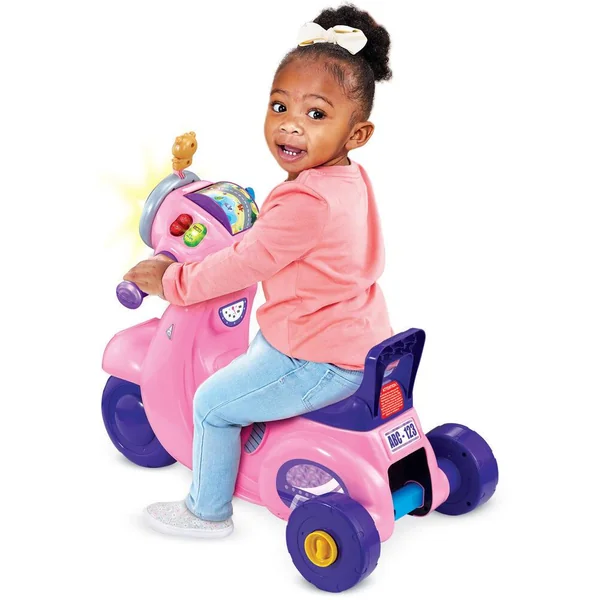 VTECH BABY - PORTEUR SCOOTER INTERACTIF 3 EN 1 ROSE
