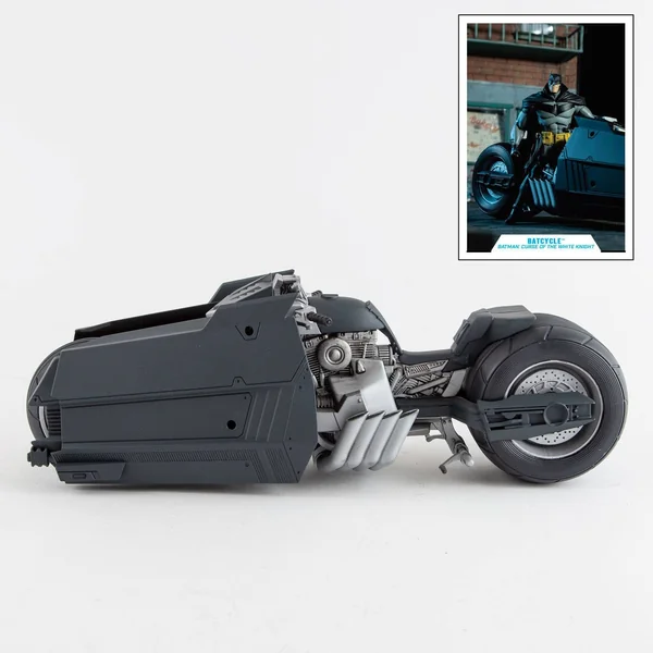 White Knight Batcycle vehicule PVC Batman DC Multiverse McFarlane Toys